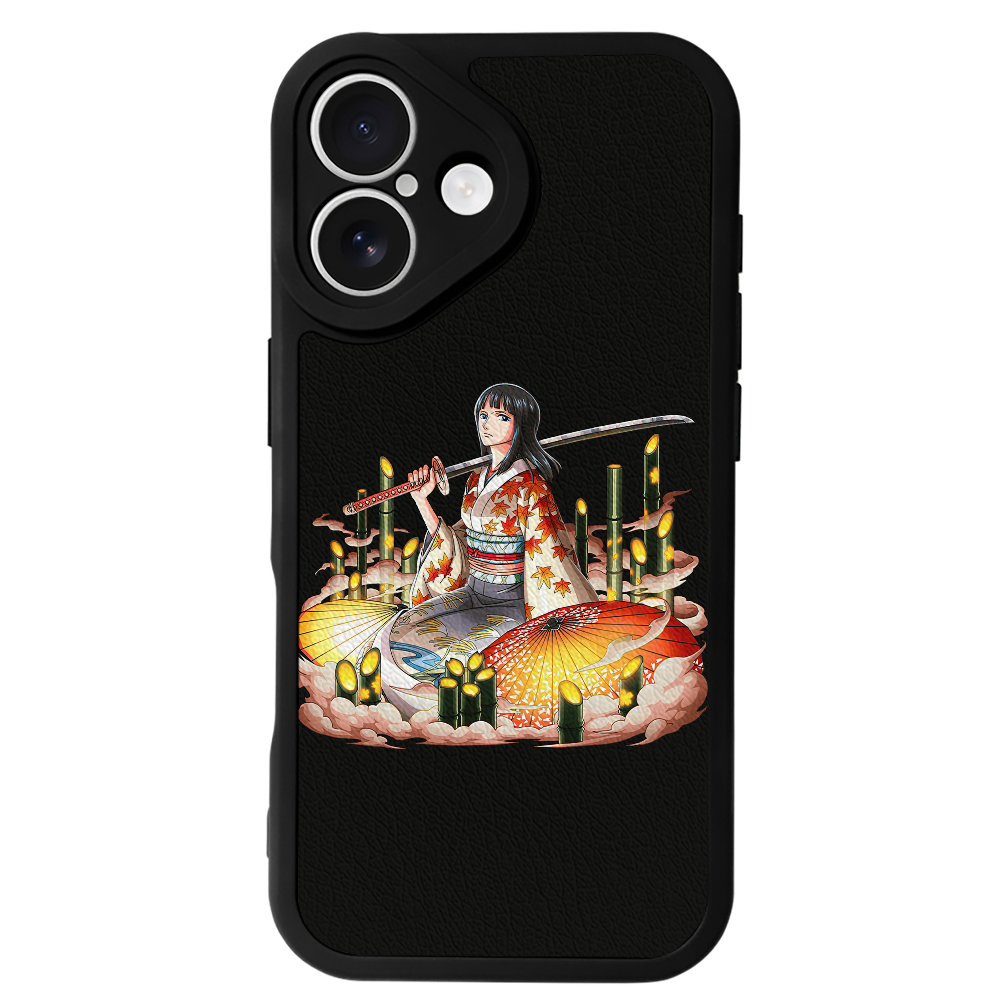 （画像用） ワンピース ニコ・ロビン ONE PIECE Nico Robin 【iPhone 16シリーズ対応】シリコンスマホケース（レザー調） 材質：シリコン